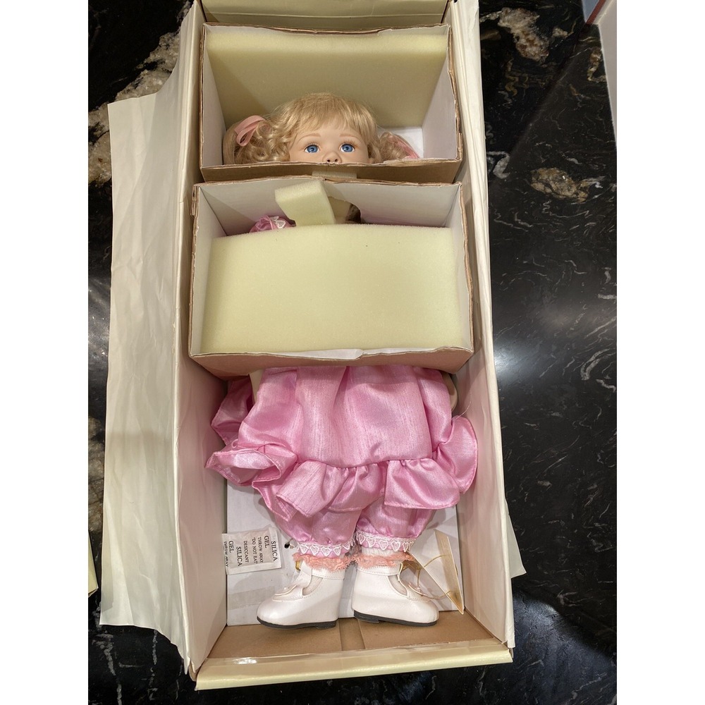 MILLICENT 18" Porcelain & Cloth Christine Orange Elite Dolls 1414/3000
